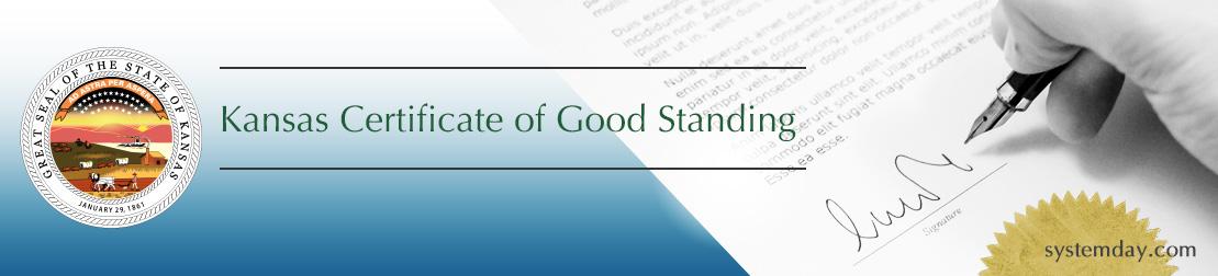 Kansas Certificate of Good Standing