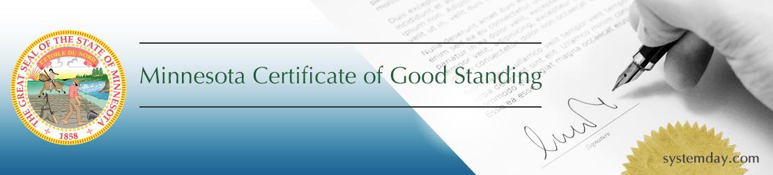 Minnesota Certificate of Good Standing