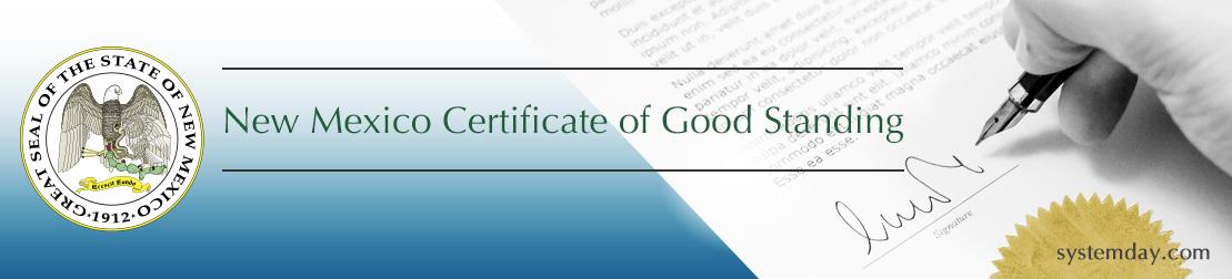 New Mexico Certificate of Good Standing
