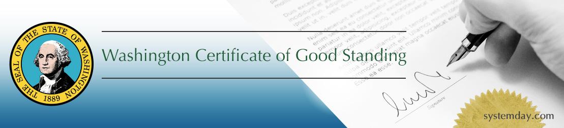Washington Certificate of Good Standing