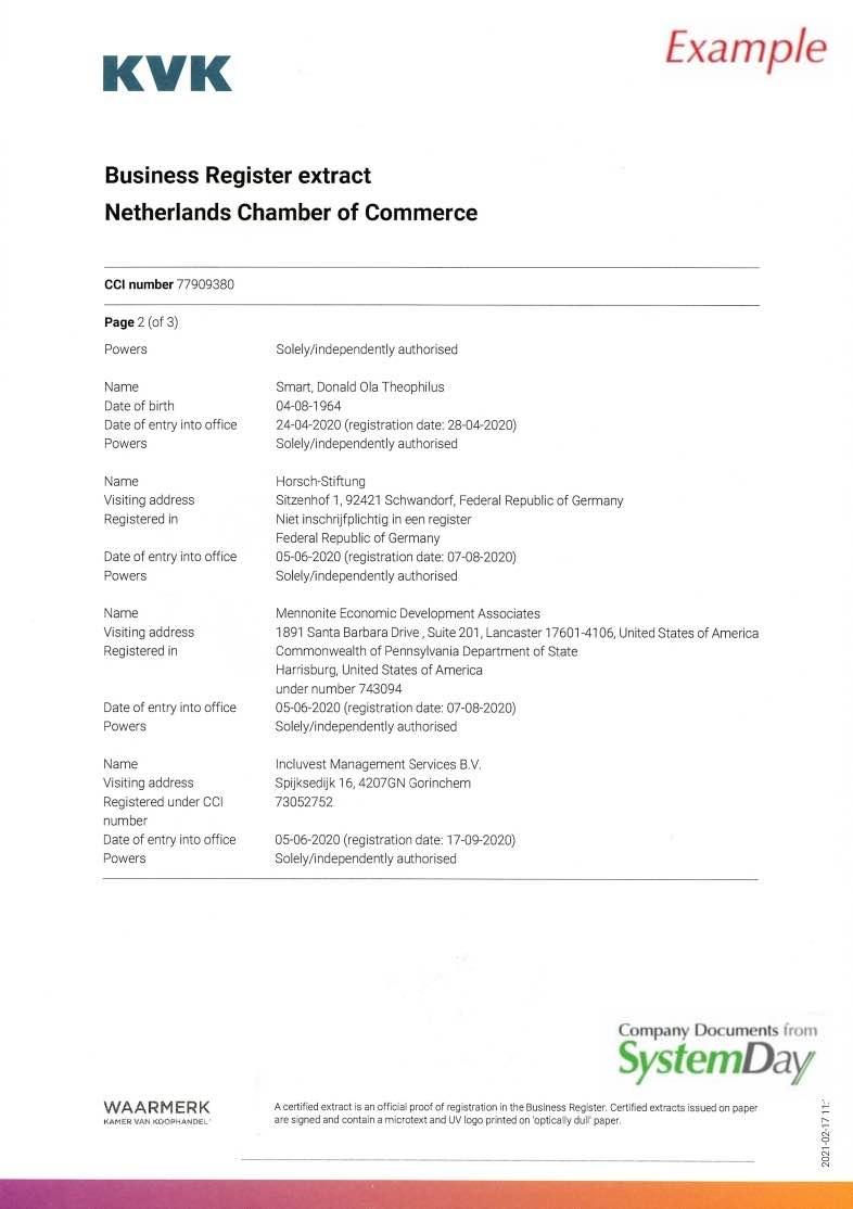 Certificate of Good Standing Netherlands Page 2